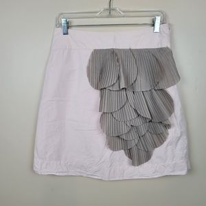 FIRM | Anthropologie | Floreat Soft Pink Ruffle Detail Skirt size 4
